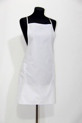 Поварской фартук бязь белый с грудкой ГОСТ