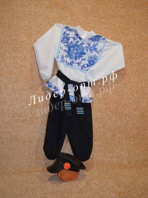 Русский народный костюм для танцев Гжель для мальчика