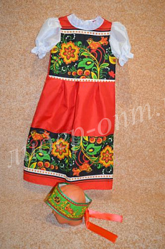 Русский народный костюм для танцев Хохлома для девочки