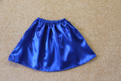 Детская атласная юбка синяя
