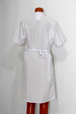 Белый медицинский халат тиси на молнии