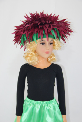 Детская шапка Гвоздика бордовая