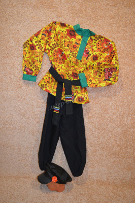 Русский народный костюм для танцев Хохлома (мальчик)