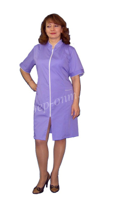 Цветной медицинский халат на молнии