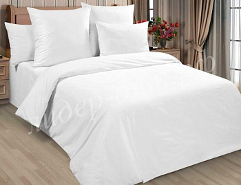 Комплект постельного белья, поплин отбеленный евро макси