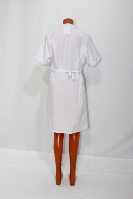 Белый медицинский халат тиси на молнии