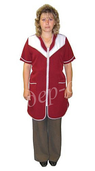 Халат габардин с молнией (короткий рукав) большой