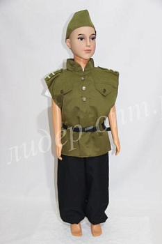 Детский костюм Солдат (жилет, ремень, пилотка)