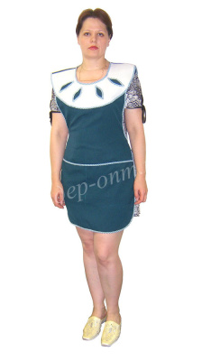 Фартук габардин с круглой кокеткой